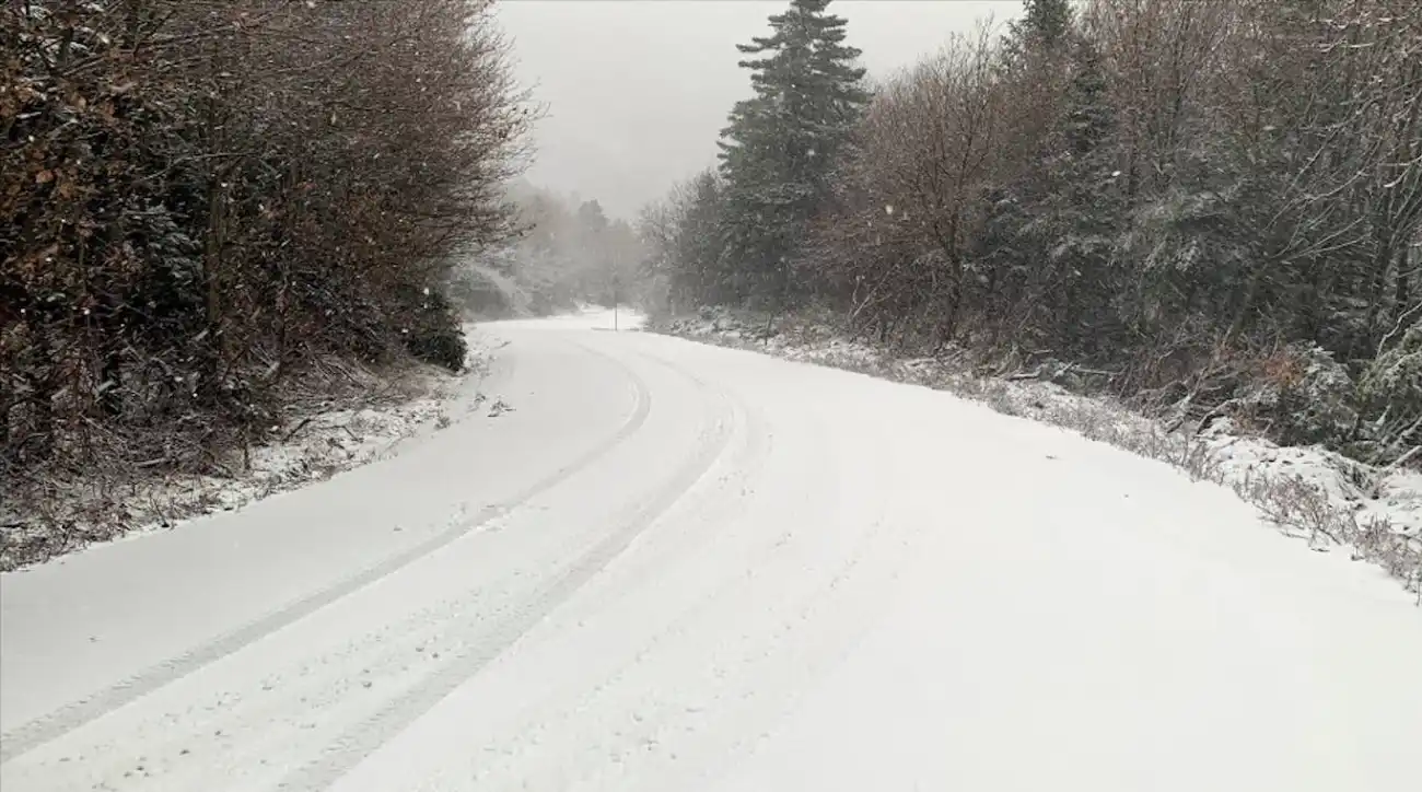 Όταν ξεκίνησε να χιονίζει στον δρόμο Στενή - Στρόπωνες