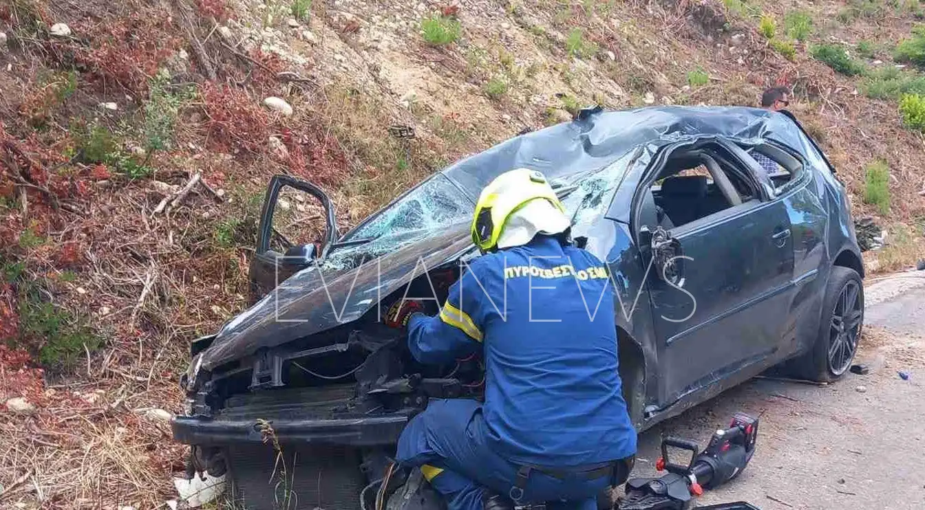 Εύβοια τροχαίο, καταστράφηκε, αυτοκίνητο