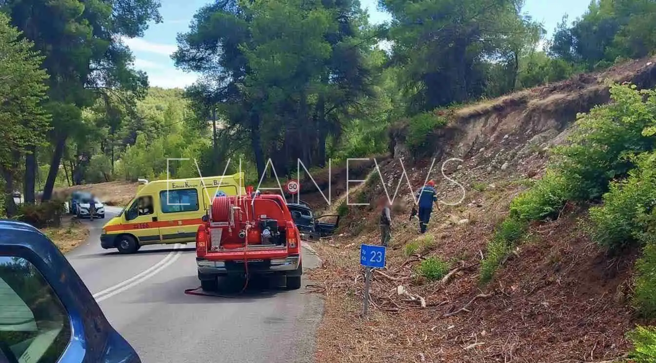 Εύβοια τροχαίο, καταστράφηκε, αυτοκίνητο