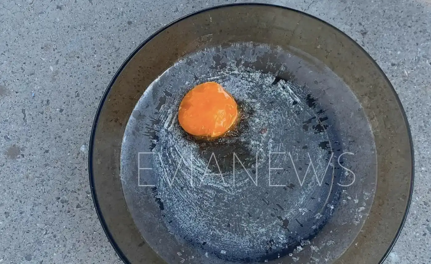 Χαλκίδα: Έψησαν αυγό σε ταράτσα με τον καύσωνα