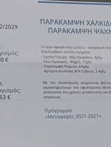 Μετά από 3 δεκαετίες αναμονής, πολλοί ρωτούν αν ξεκίνησαν τα έργα για την Παράκαμψη Χαλκίδας