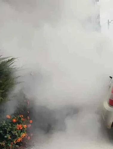 Πανικός από καπνούς σε δρόμο της Χαλκίδας