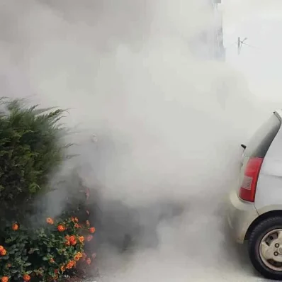 Πανικός από καπνούς σε δρόμο της Χαλκίδας