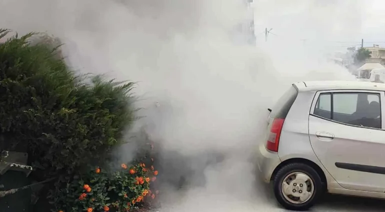 Πανικός από καπνούς σε δρόμο της Χαλκίδας
