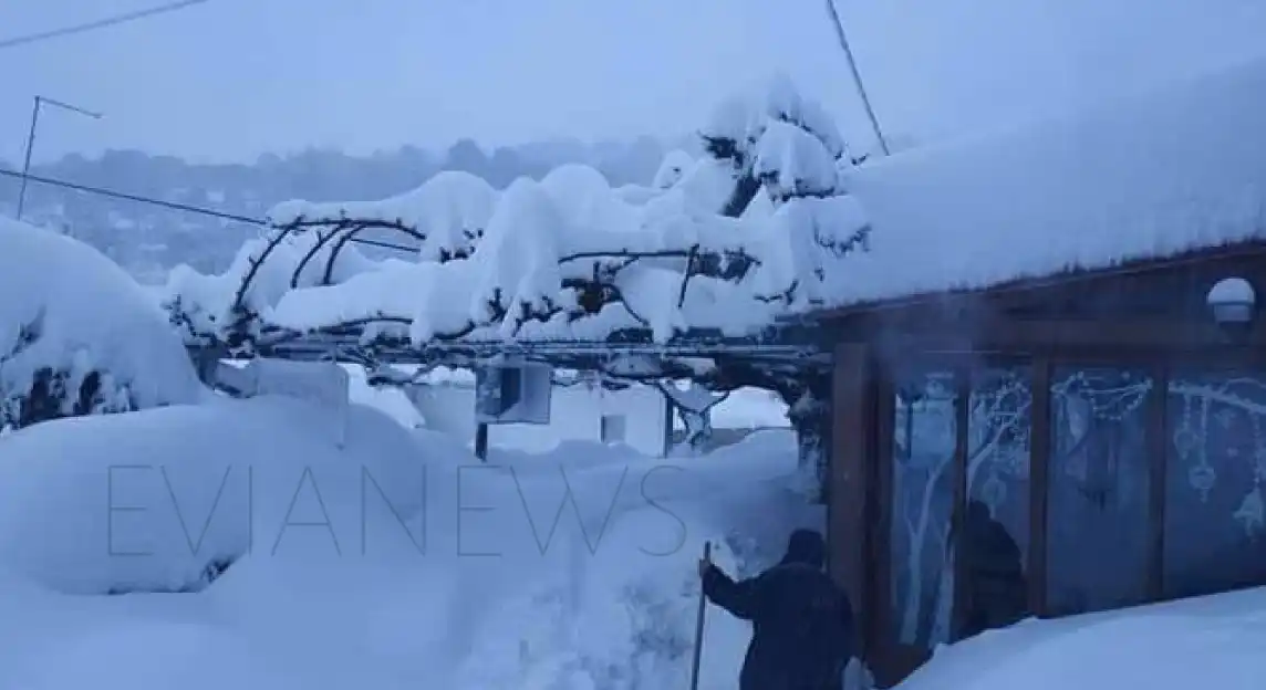 Χιόνια στην Εύβοια