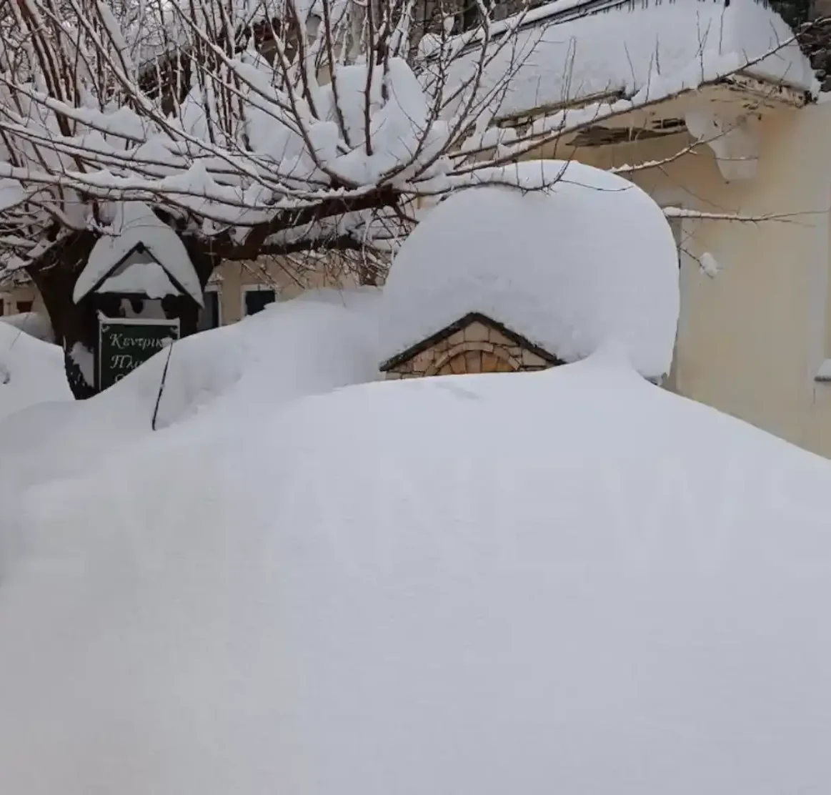 Χιόνια στην Εύβοια