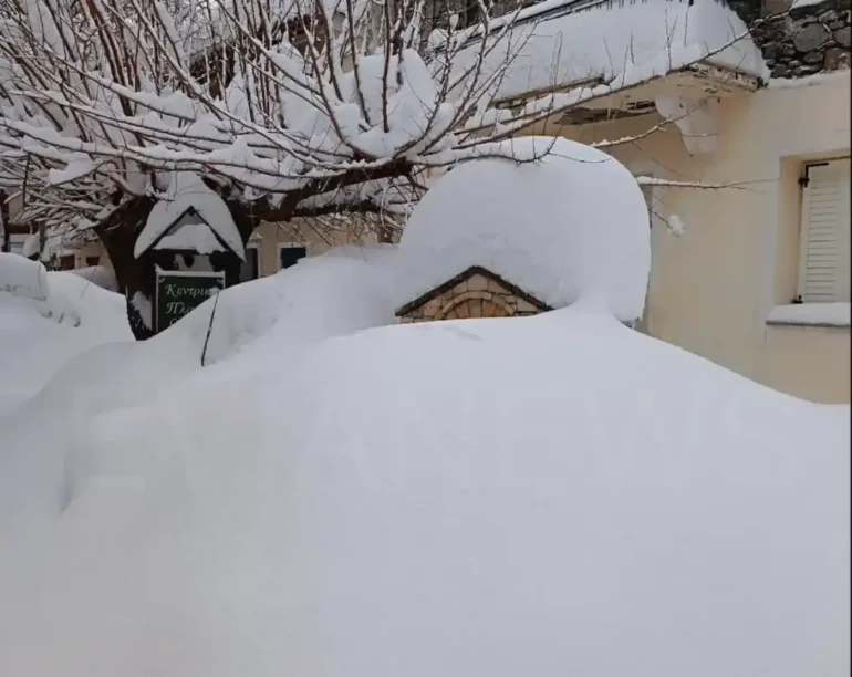 Χιόνια στην Εύβοια