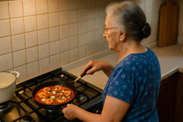 Η γιαγιά μαγειρεύει