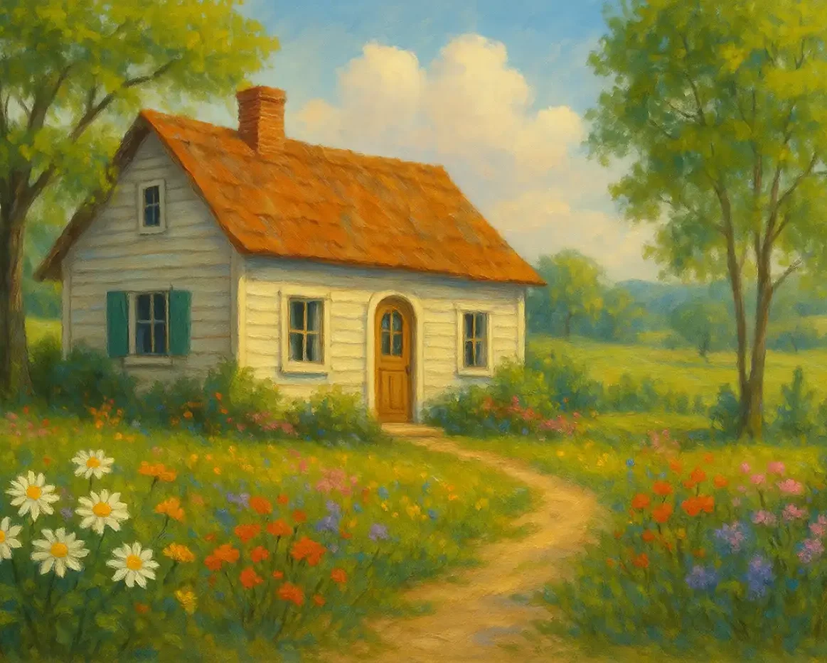 Μικρό Σπίτι στο Λιβάδι – Ρεαλιστική ζωγραφική του σπιτιού των Ίνγκαλς