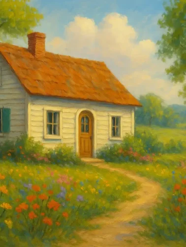 Μικρό Σπίτι στο Λιβάδι – Ρεαλιστική ζωγραφική του σπιτιού των Ίνγκαλς