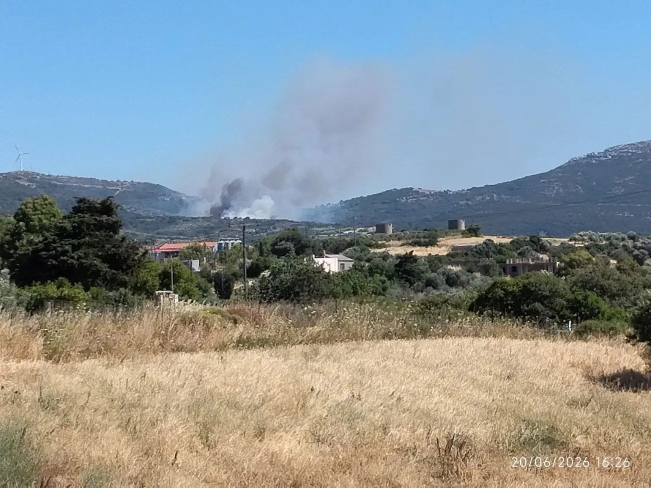 Μεγάλη φωτιά στην Νότια Εύβοια, καίγεται δάσος